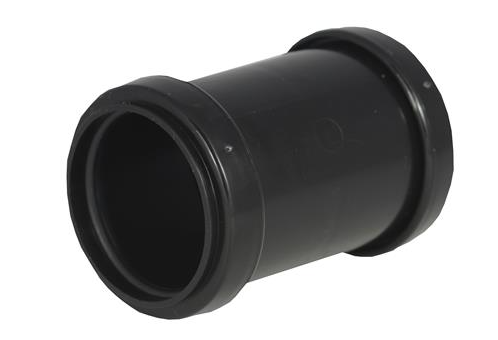 Waste Push fit straight coupler BLACK