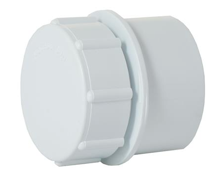 Waste Solvent Weld access Plug end BLACK