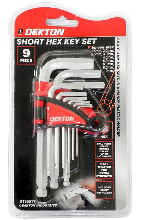 Dekton 9 piece Hex Key Set