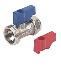 15mm x 3/4" Washing machine valve with different handle Colours