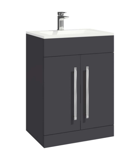 JUNE DEALS/// Bathroom Double door unit vanity and basin set 600mm