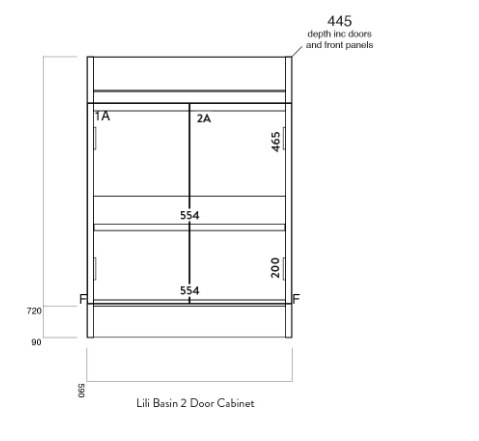 JUNE DEALS/// Bathroom Double door unit vanity and basin set 600mm