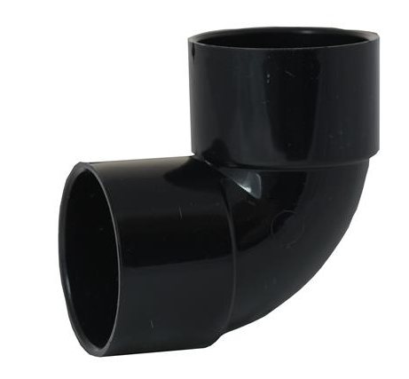 Waste Solvent Weld 90 Degree Elbow BLACK