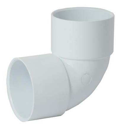 Waste Solvent Weld 90 Degree Elbow WHITE