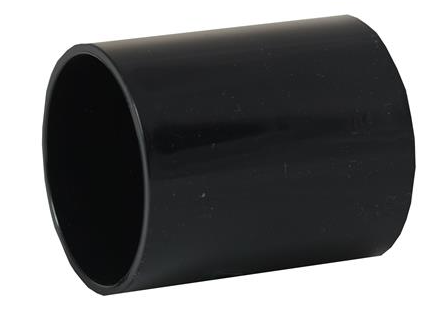 Waste Solvent Weld straight coupler BLACK