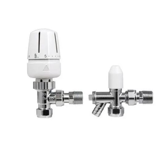 CENTER Angled TRV and Drain off Valves // LIMITED STOCK