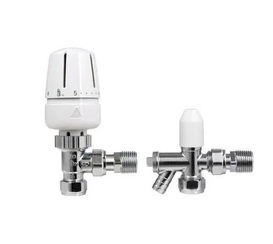 CENTER Angled TRV and Drain off Valves // LIMITED STOCK
