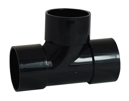 Waste Solvent Weld Equal TEE BLACK