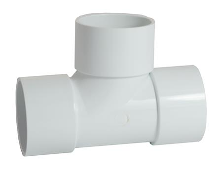 Waste Solvent Weld Equal TEE WHITE