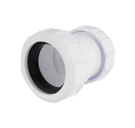 Plastic Compression 40mm x 32mm Reducer WHITE