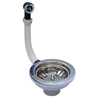 1 1/2" Basket Waste Strainer with Round Outlet