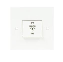 NEWLEC White Square Edge 10Ax Triple Pole Fan Isolator