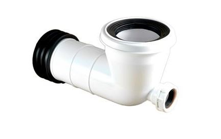 Bent waste Pan Connector & 32mm Boss