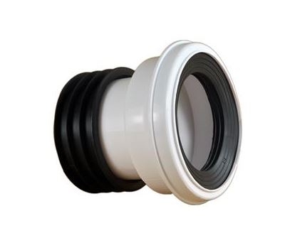 Straight waste pan connector